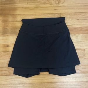 Spanx Bagel Buster Power Skort Activewear Shaping Tenis Skirt Black Size Large